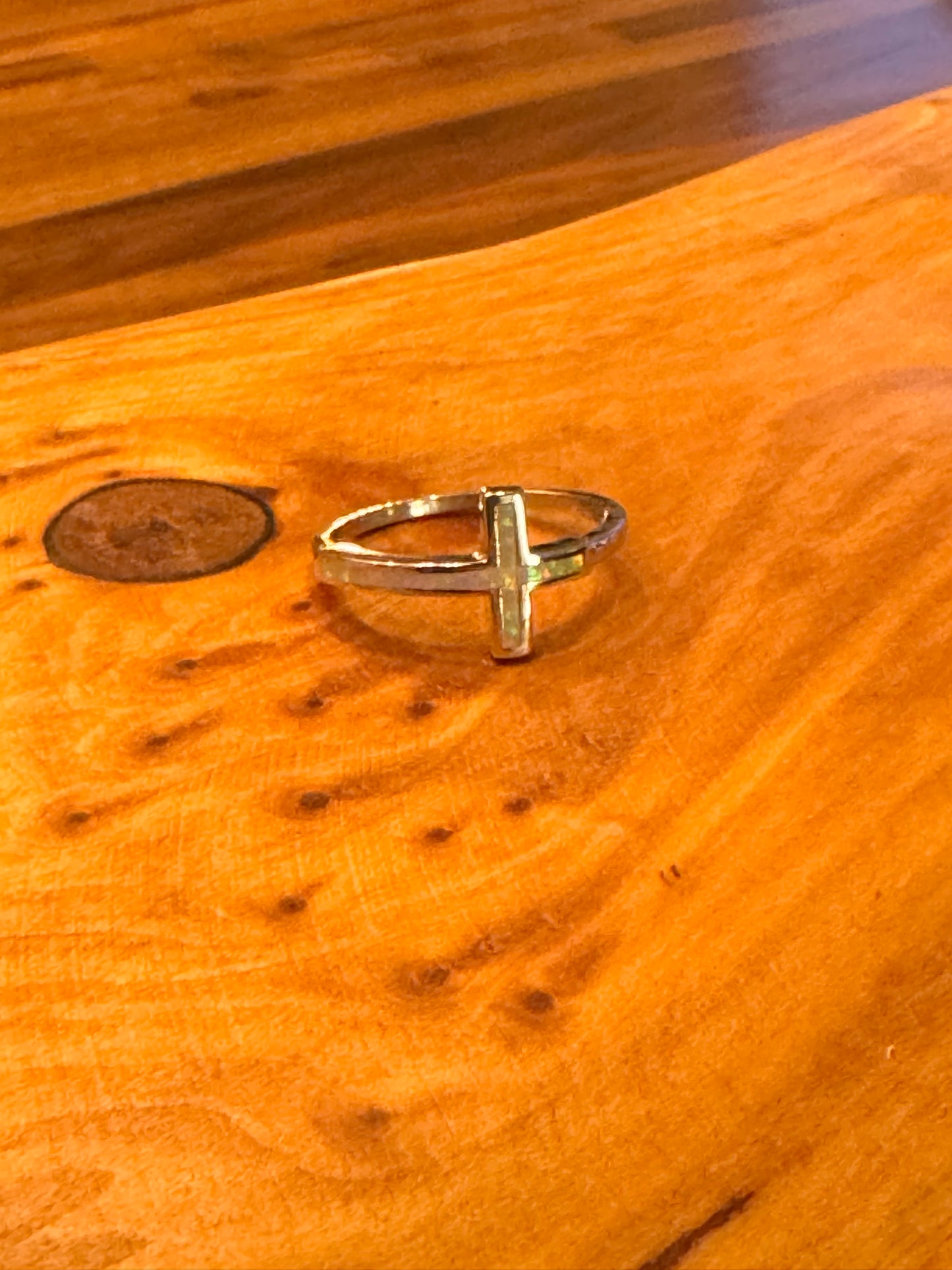 Opal Cross Ring